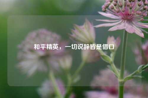 和平精英，一切说辞皆是借口