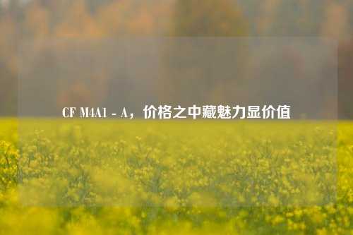 CF M4A1 - A,价格之中藏魅力显价值
