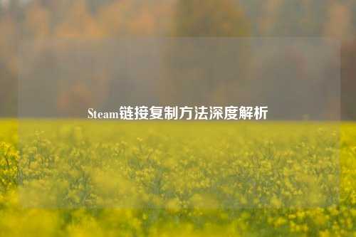 Steam链接复制方法深度解析