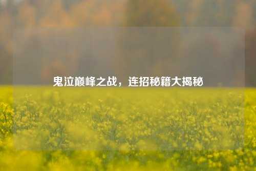 鬼泣巅峰之战，连招秘籍大揭秘