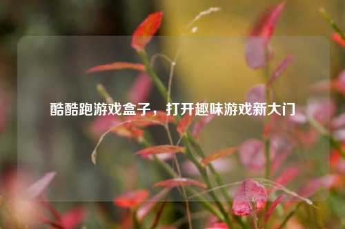 酷酷跑游戏盒子，打开趣味游戏新大门