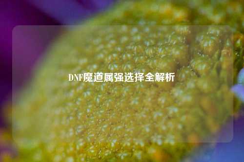 DNF魔道属强选择全解析