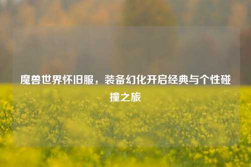 魔兽世界怀旧服，装备幻化开启经典与个性碰撞之旅