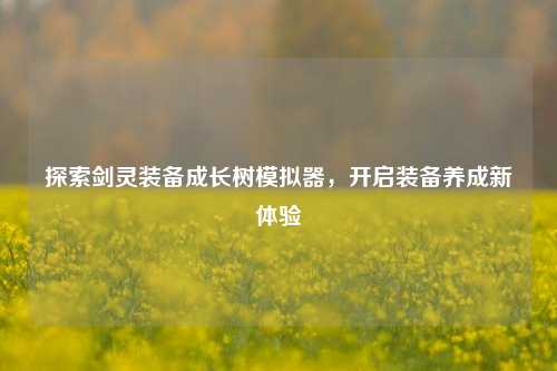 探索剑灵装备成长树模拟器，开启装备养成新体验