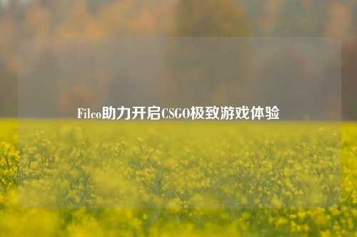 Filco助力开启CSGO极致游戏体验