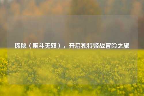 探秘〈姬斗无双〉，开启独特姬战冒险之旅