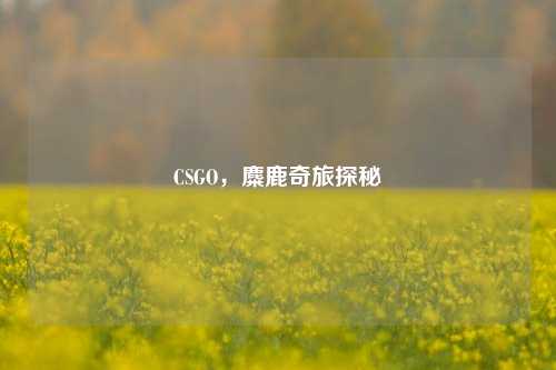 CSGO，麋鹿奇旅探秘