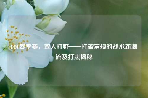 LOL春季赛,双人打野——打破常规的战术新潮流及打法揭秘