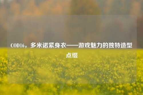 COD16,多米诺紧身衣——游戏魅力的独特造型点缀