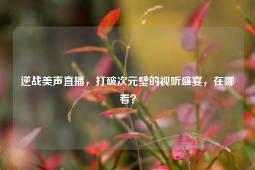 逆战美声直播，打破次元壁的视听盛宴，在哪看？