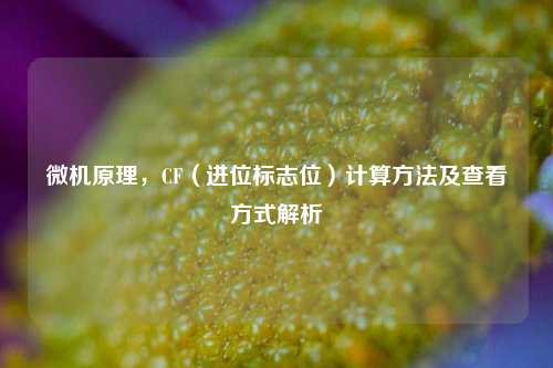 微机原理,CF(进位标志位)计算方法及查看方式解析