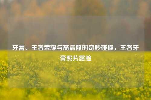 牙膏、王者荣耀与高清照的奇妙碰撞，王者牙膏照片露脸