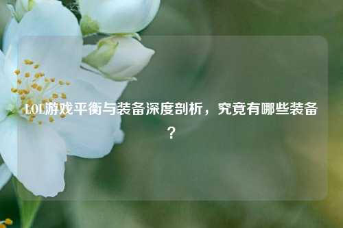 LOL游戏平衡与装备深度剖析,究竟有哪些装备?