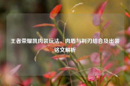 王者荣耀凯肉装玩法,肉盾与利刃结合及出装铭文解析