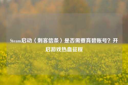 Steam启动〈刺客信条〉是否需要育碧账号?开启游戏热血征程