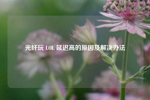 光纤玩 LOL 延迟高的原因及解决办法