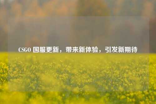 CSGO 国服更新，带来新体验，引发新期待